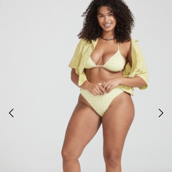 Roxy Salty Shine High-Waisted Bikini Bottom - Picture 4 of 16